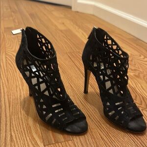Elegant Black Cutout Heels